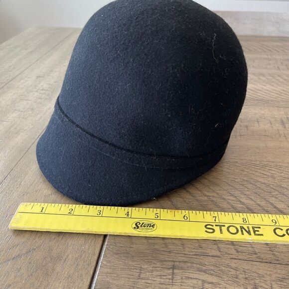 Magid Hats Black Wool‎ Cloche Hat - One Size - Picture 3 of 5